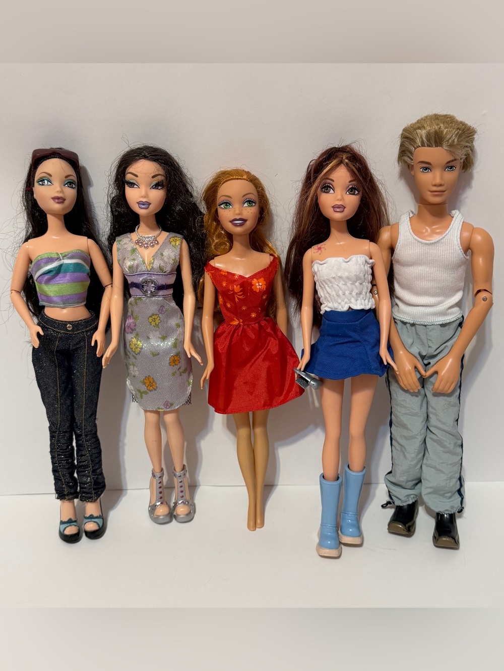 Lot of 5 My Scene Dolls Nolee, Kenzie, Chelsea, Hudson Mattel
